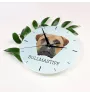 Bullmastiff - geometric wall clock with a picture and the brand name Art-Dog