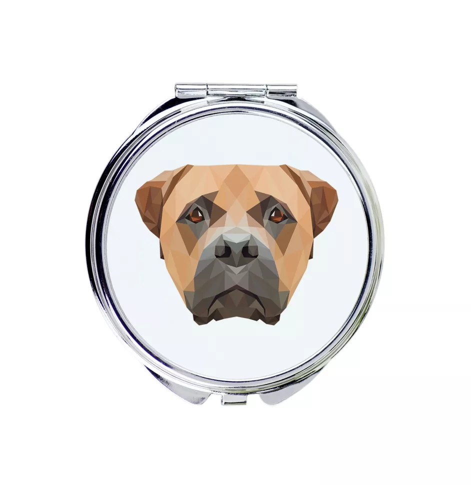 Bullmastiff - Spiegel mit Foto und geometrischem Aufdruck der Marke Art-Dog