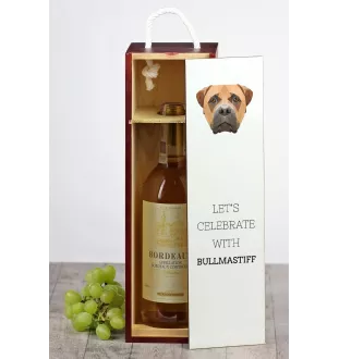 Bullmastiff - geometric box with a picture and inscription for wine by Art-Dog