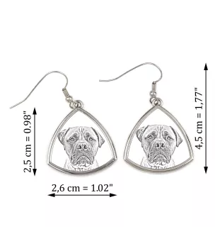 Bullmastiff - dog earrings, hanging earrings with a picture, personalized jewelry with Art-Dog brand print
