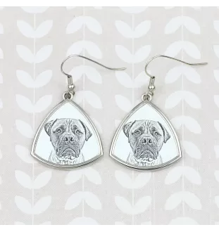 Bullmastiff - Hund Ohrringe, hängende Ohrringe mit Bild, personalisierter Schmuck mit dem Aufdruck der Marke Art-Dog