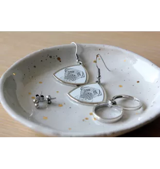 Bullmastiff - Hund Ohrringe, hängende Ohrringe mit Bild, personalisierter Schmuck mit dem Aufdruck der Marke Art-Dog