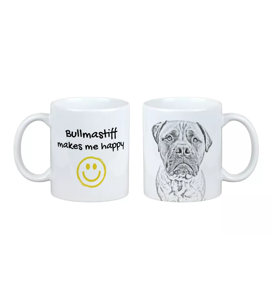 Bullmastiff - tasse avec chien, une tasse joyeuse pour les amoureux des chiens, un cadeau personnalisé de la marque Art-Dog