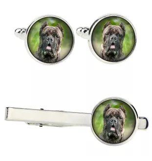 Cane Corso, Chien De Cour Italien - Boutons de manchette et cravate avec votre photo, accessoire de costume, bijoux pour hommes de la marque Art-Dog.