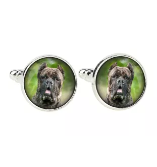 Cane Corso, Chien De Cour Italien - Boutons de manchette et cravate avec votre photo, accessoire de costume, bijoux pour hommes de la marque Art-Dog.