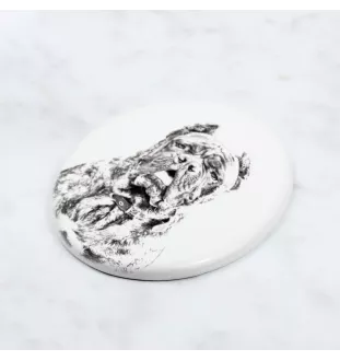 Cane Corso, Italienischer Corso-Hund, Cane di Macellaio - Gedenktafel mit einem Foto eines Hundes, Grabplatte mit Druck, personalisierte ovale Platte der Marke Art-Dog