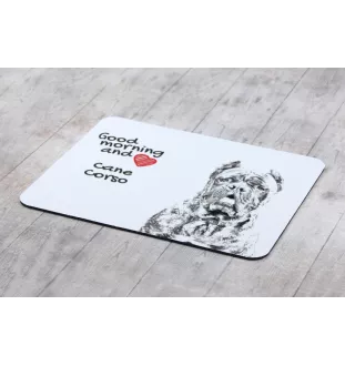 Cane Corso, Italienischer Corso-Hund, Cane di Macellaio - Mauspad mit Druck, personalisiertes Mauspad mit Hund, einzigartiges Gadget für Büroangestellte von Art-Dog.