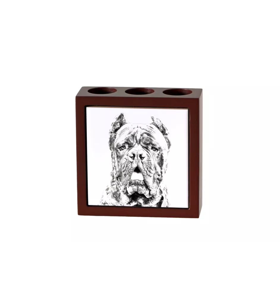 Cane Corso, Italian Cane Corso - pen holder with a dog, desk organizer with a print, personalized desk decoration from the Art-Dog brand.