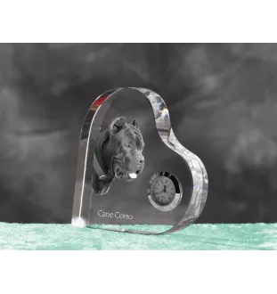 Cane Corso zegar w kształcie serca z psem Art-Dog