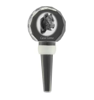 Cane Corso, Italian Cane Corso - Crystal bottle stopper, unique wine stopper with photo, personalised gift for sommelier by Art-Dog brand