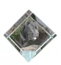 Cane Corso, Italienischer Corso-Hund, Cane di Macellaio - Kristallwürfel mit Bild, Pferdebild im Kristall, sechseckiger Papierclip der Marke Art-Dog