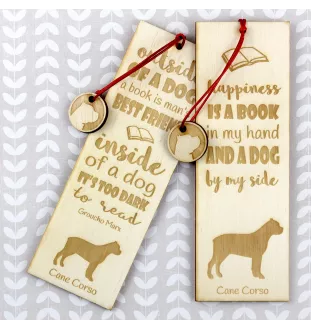 Cane Corso, Italienischer Corso-Hund, Cane di Macellaio - Lesezeichen mit Hund, personalisiertes Lesezeichen, Geschenk für Bücherwurm von der Marke Art-Dog