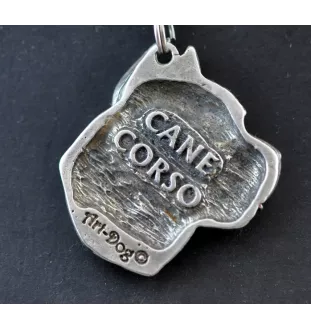 Cane Corso, Chien De Cour Italien - un collier avec un chien, un pendentif de chien sur une chaîne en argent, un bijou unique de la marque Art-Dog