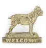 Cane Corso, Italienischer Corso-Hund, Cane di Macellaio - Türschild mit Hund, messingfarbenes Willkommensschild, einzigartiges Schild mit der Aufschrift Welcome von der Marke Art-Dog