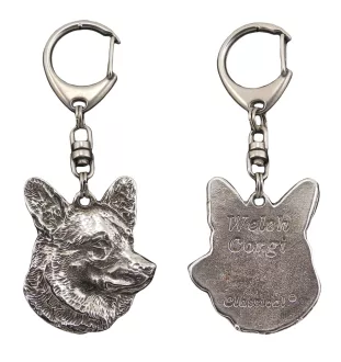 Cardigan Welsh Corgi - Versilberter Schlüsselanhänger mit Hund, Handtaschen-Dekoration, Rucksack-Anhänger der Marke Art-Dog