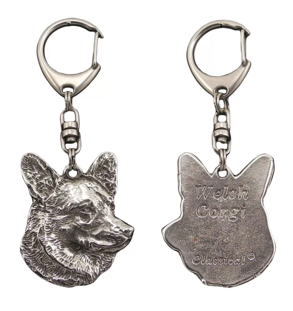 Cardigan Welsh Corgi - Porte-clés argenté avec chien, décoration de sac à main, pendentif de sac à dos par la marque Art-Dog