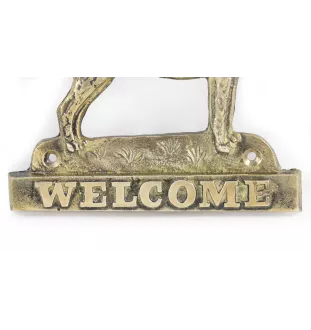 Cane Corso, Italian Cane Corso - a door sign with a dog, a brass welcome plaque, a unique sign with the inscription Welcome from the Art-Dog brand