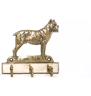 Cane Corso, Italian Cane Corso - key holder with a dog, brass handle for dog accessories, an elegant decoration for the hallway from the Art-Dog brand.