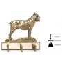 Cane Corso, Italian Cane Corso - key holder with a dog, brass handle for dog accessories, an elegant decoration for the hallway from the Art-Dog brand.