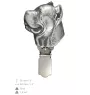 Cane Corso, Italienischer Corso-Hund, Cane di Macellaio - Brosche mit Clip, Startnummernhalter, versilberte Anstecknadel für Hundeausstellungen der Marke Art-Dog