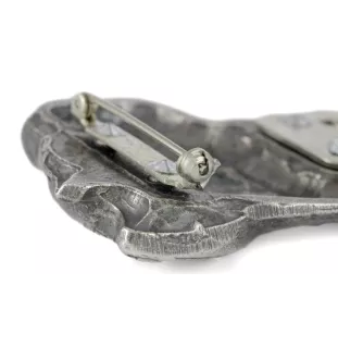 Cane Corso, Italienischer Corso-Hund, Cane di Macellaio - Brosche mit Clip, Startnummernhalter, versilberte Anstecknadel für Hundeausstellungen der Marke Art-Dog