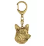 Cardigan Welsh Corgi - Gilded key ring with dog in gift box, handbag decoration, luxury accessory by Art-Dog brand