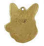 Cardigan Welsh Corgi - Gilded key ring with dog in gift box, handbag decoration, luxury accessory by Art-Dog brand