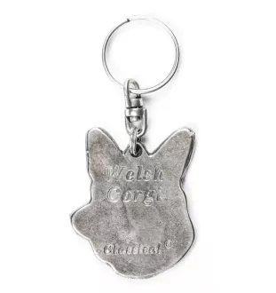 Cardigan Welsh Corgi - Pendentif argenté avec un chien dans une boîte décorative, décoration de sac à main, pendentif de sac à dos par la marque Art-Dog