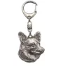Cardigan Welsh Corgi - Porte-clés argenté avec un chien dans une boîte cadeau, décoration de sac à main, pendentif de sac à dos par la marque Art-Dog