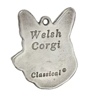 Cardigan Welsh Corgi - Silver-plated key ring with a dog in a gift box, handbag decoration, backpack pendant by Art-Dog brand