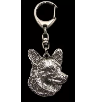 Cardigan Welsh Corgi - Versilberter Schlüsselanhänger mit Hund in einer Geschenkbox, Handtaschenschmuck, Rucksackanhänger der Marke Art-Dog