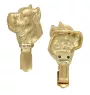 Cane Corso, Italian Cane Corso - brooch with a clip, gold-plated holder for a start number, a gift for a dog show by Art-Dog brand.
