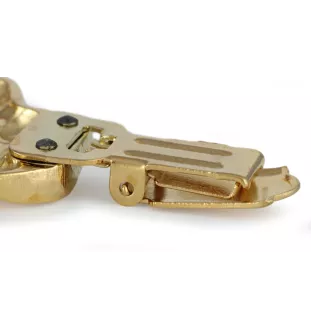 Cane Corso, Italian Cane Corso - brooch with a clip, gold-plated holder for a start number, a gift for a dog show by Art-Dog brand.