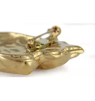 Cane Corso, Italian Cane Corso - brooch with a clip, gold-plated holder for a start number, a gift for a dog show by Art-Dog brand.