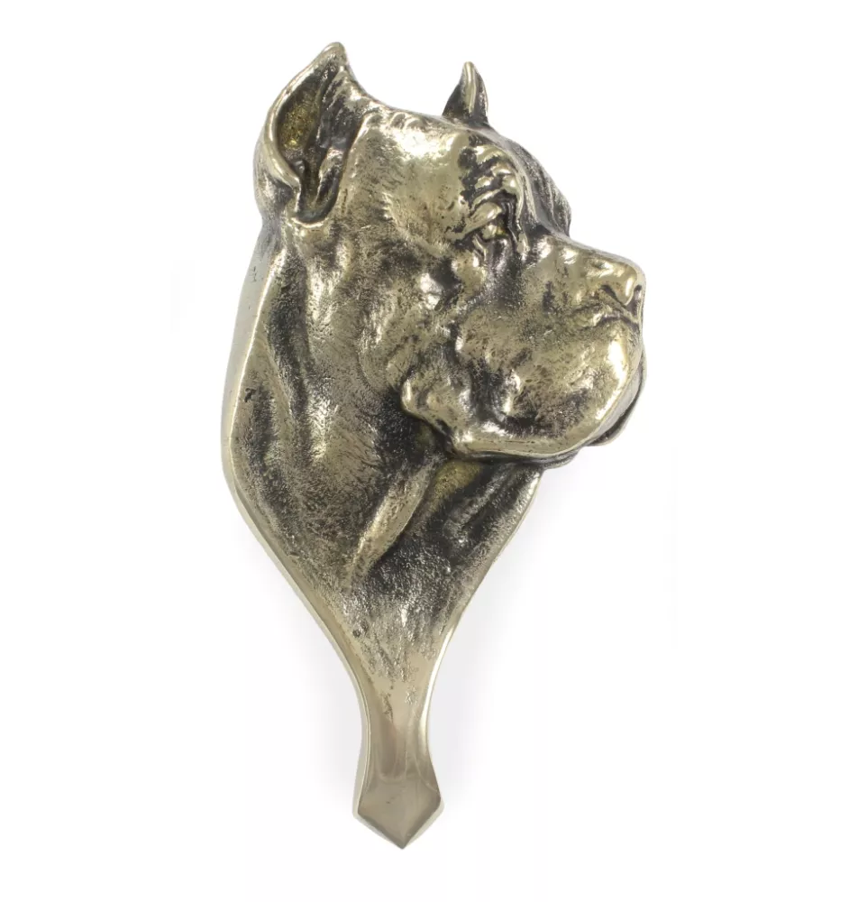 Cane Corso, Italian Cane Corso - door knocker in the shape of a dog's head, brass knocker, retro door decoration by Art-Dog brand