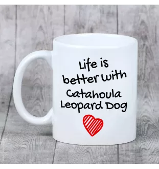 Catahoula Cur kubek z psem life is better Art-Dog