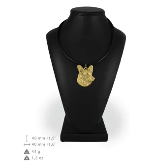 Cardigan Welsh Corgi - Collier de chien dans une boîte cadeau, pendentif plaqué or pour les fans de chiens, bijoux remarquables par Art-Dog