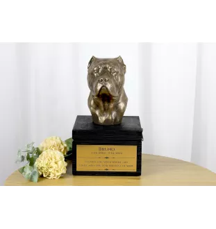 Cane Corso, Chien De Cour Italien - une urne avec une gravure et une sculpture de chien, un dernier adieu, un produit fait à la main de la marque Art-Dog