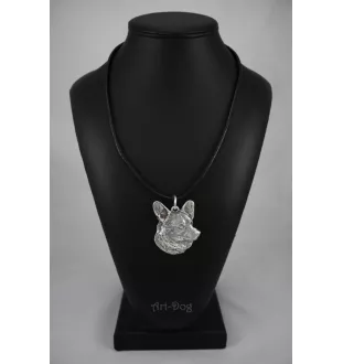 Cardigan Welsh Corgi - Hundehalsband in Geschenkbox, versilbertes Medaillon für Hundefans, markanter Anhänger der Marke Art-Dog