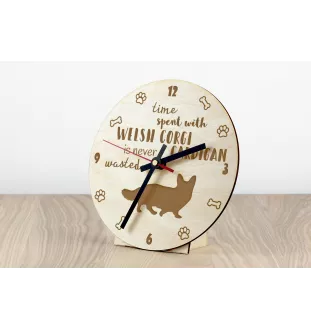 Cardigan Welsh Corgi - horloge avec chien, horloge en bois avec gravure, horloge personnalisée par Art-Dog