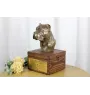 Cane Corso, Italienischer Corso-Hund, Cane di Macellaio - Eine Ascheurne für Hunde mit einer Statuette, eine kleine Urne für Hunde, eine personalisierte Urne mit dem Porträt eines Hundes von der Marke