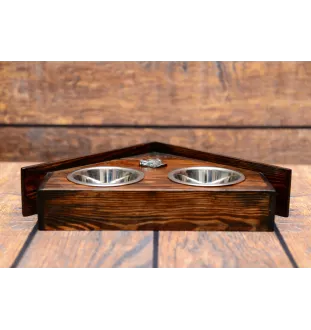 Cane Corso, Italian Cane Corso - wooden stand with bowls for a dog, decorative dog bowls, a gift for adopting a dog from the Art-Dog brand