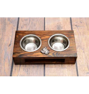 Cane Corso, Chien De Cour Italien - support en bois avec des bols pour chien, bols pour chien en acier, cadeau pour l'adoption d'un chien de la marque Art-Dog