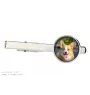 Cardigan Welsh Corgi spinka do krawata w pudełku ze zdjęciem Art-Dog