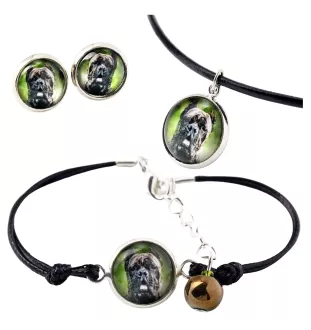 Cane Corso, Chien De Cour Italien - ensemble de bijoux dans une boîte, collier, boucles d'oreilles, bracelet, produits de la marque Art-Dog