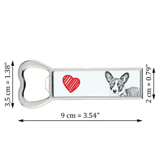 Cardigan Welsh Corgi - bottle opener with a dog, personalized fridge opener, unique gift for a man by Art-Dog brand