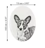 Cardigan Welsh Corgi - Gedenktafel mit einem Foto eines Hundes, Grabplatte mit Druck, personalisierte ovale Platte der Marke Art-Dog
