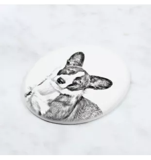 Cardigan Welsh Corgi - Gedenktafel mit einem Foto eines Hundes, Grabplatte mit Druck, personalisierte ovale Platte der Marke Art-Dog