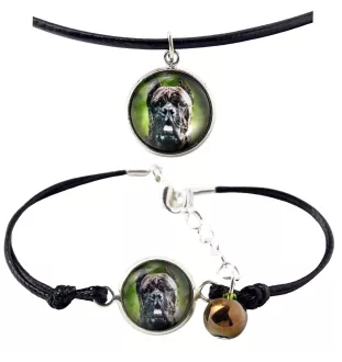Cane Corso, Chien De Cour Italien - ensemble de bijoux avec votre photo, ensemble fait à la main, bracelet et collier de la marque Art.-Dog