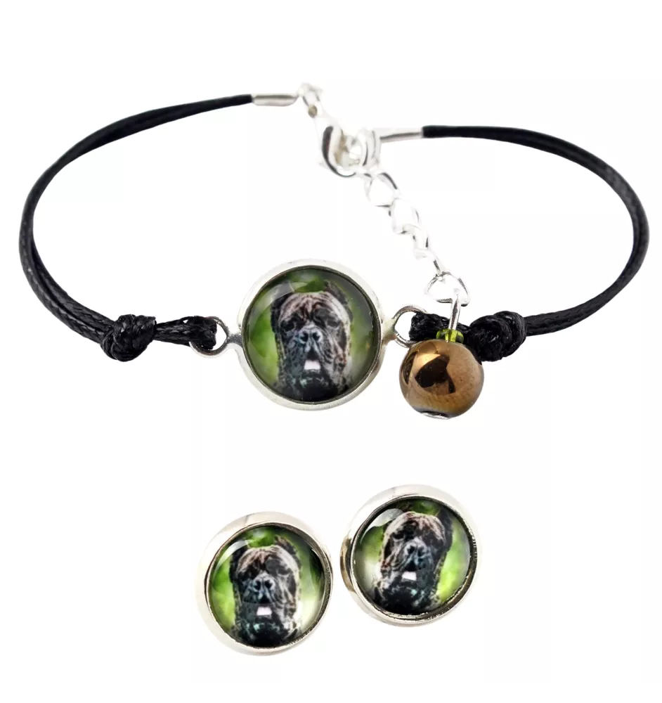 Cane Corso, Chien De Cour Italien - ensemble de bijoux avec votre photo, accessoire féminin, article fait main, produit fabriqué à la main avec passion pour la création de la marque Art-Dog